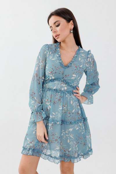 Платье Anelli 1580 голубая_лагуна - фото 7