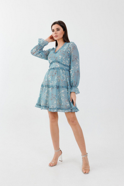 Платье Anelli 1580 голубая_лагуна - фото 6