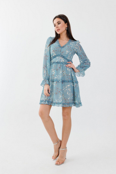 Платье Anelli 1580 голубая_лагуна - фото 5