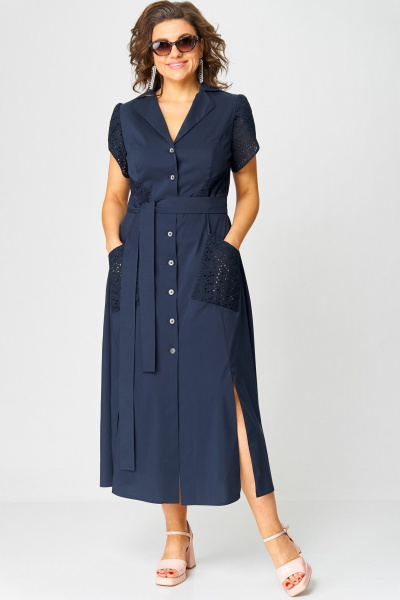 Платье EVA GRANT 7200В темно-синий - фото 11