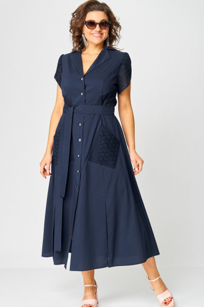 Платье EVA GRANT 7200В темно-синий - фото 8