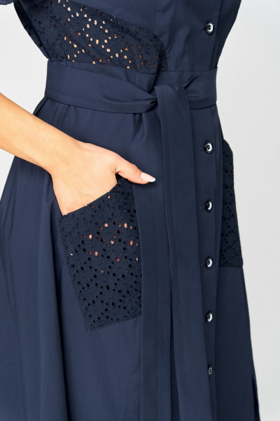 Платье EVA GRANT 7200В темно-синий - фото 6