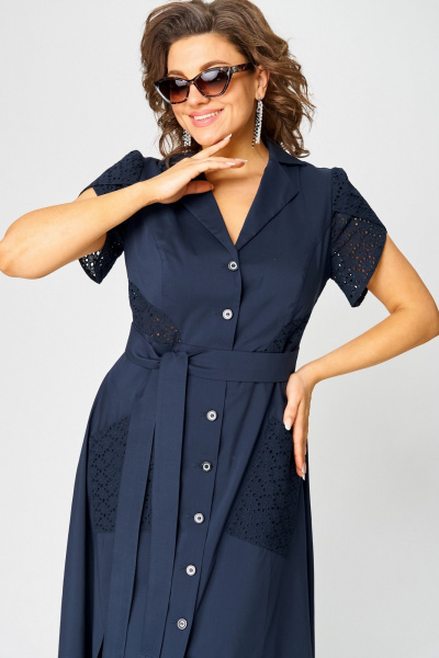 Платье EVA GRANT 7200В темно-синий - фото 4