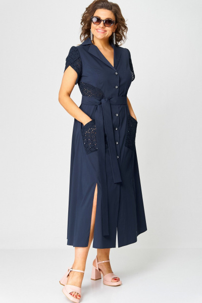 Платье EVA GRANT 7200В темно-синий - фото 1