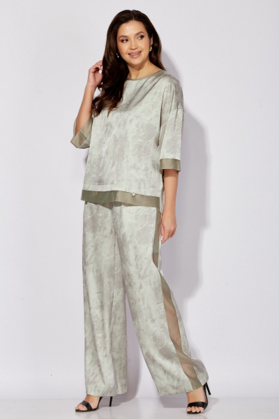 Блуза, брюки TAiER 1355 белый_нефрит - фото 6