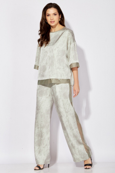 Блуза, брюки TAiER 1355 белый_нефрит - фото 5