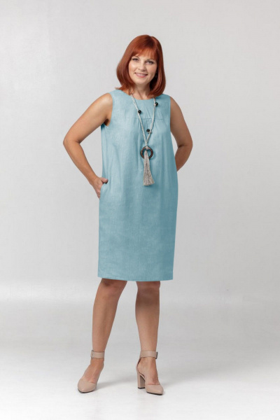 Платье Соджи 627 голубой - фото 1