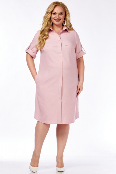 Платье LadyThreeStars 2571 пудра - фото 9