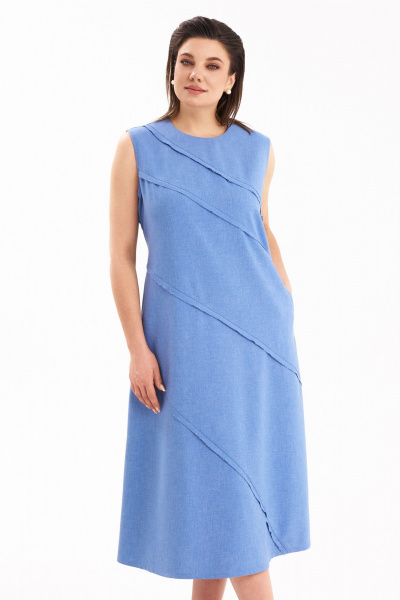 Платье KaVaRi 1111.2 голубой - фото 3