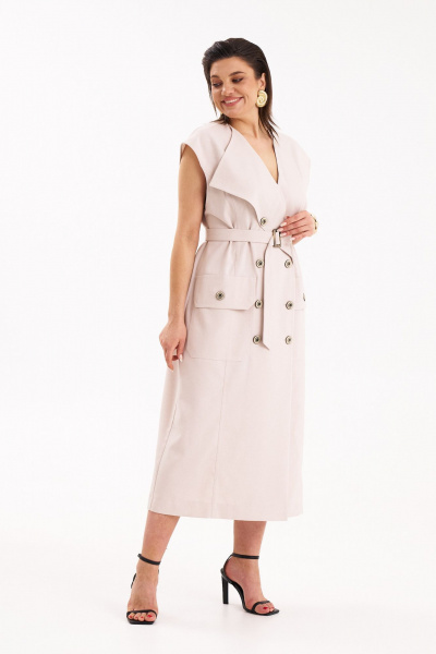 Платье KaVaRi 1109.1 пудровый - фото 7
