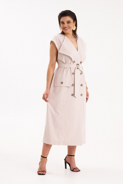 Платье KaVaRi 1109.1 пудровый - фото 6