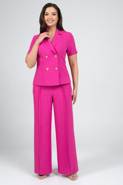 Брюки, жакет Alani Collection 2344 фуксия - фото 9
