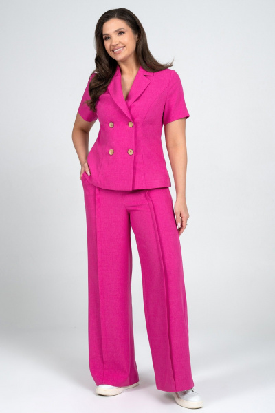 Брюки, жакет Alani Collection 2344 фуксия - фото 3