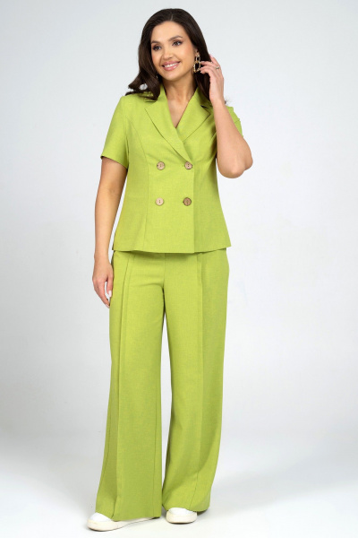Брюки, жакет Alani Collection 2344 салатовый - фото 4