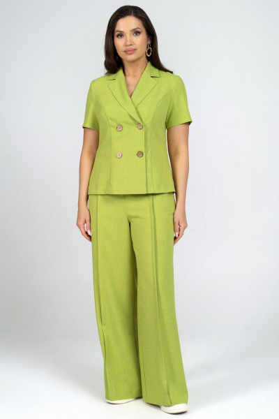 Брюки, жакет Alani Collection 2344 салатовый - фото 2