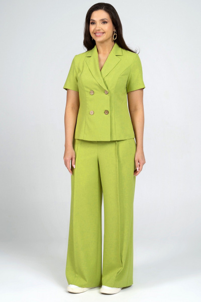 Брюки, жакет Alani Collection 2344 салатовый - фото 1