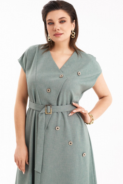 Платье KaVaRi 1112 светло-зеленый - фото 7