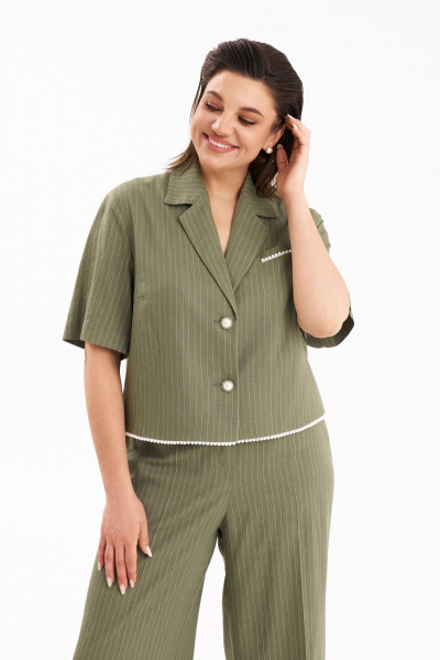 Брюки, жакет KaVaRi 8046.2 зеленый - фото 2