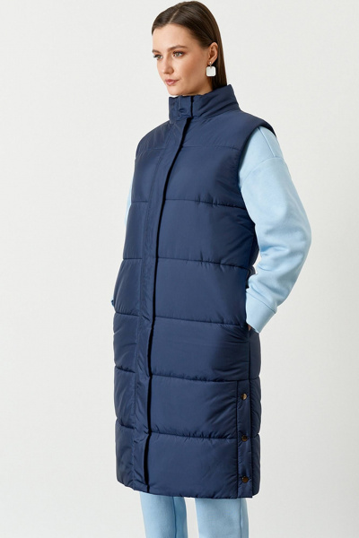 Жилет Nelva 0089 синий - фото 3
