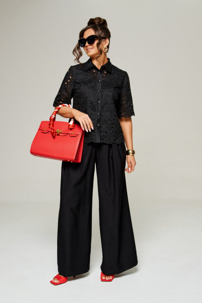 Блуза, брюки Beautiful&Free 6323 чёрный - фото 2