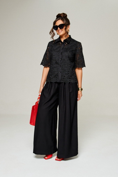 Блуза, брюки Beautiful&Free 6323 чёрный - фото 3