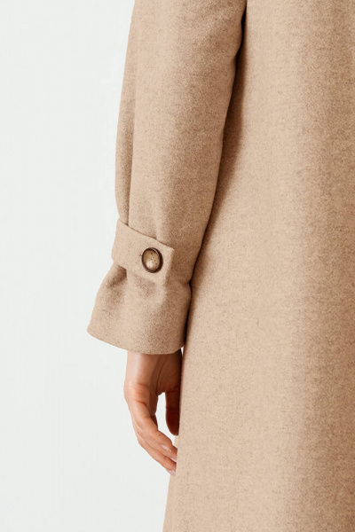 Пальто Nelva 0092 бежевый - фото 6