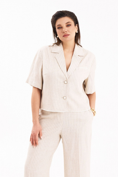 Брюки, жакет KaVaRi 8046.1 кремовый - фото 6