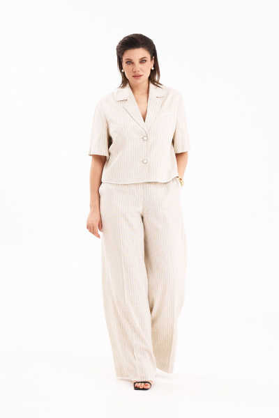 Брюки, жакет KaVaRi 8046.1 кремовый - фото 5