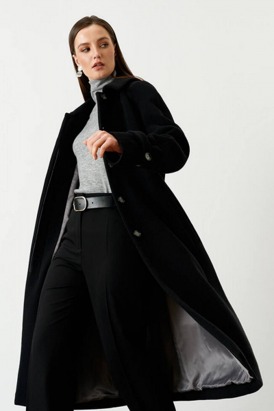 Пальто Nelva 0092 черный - фото 4