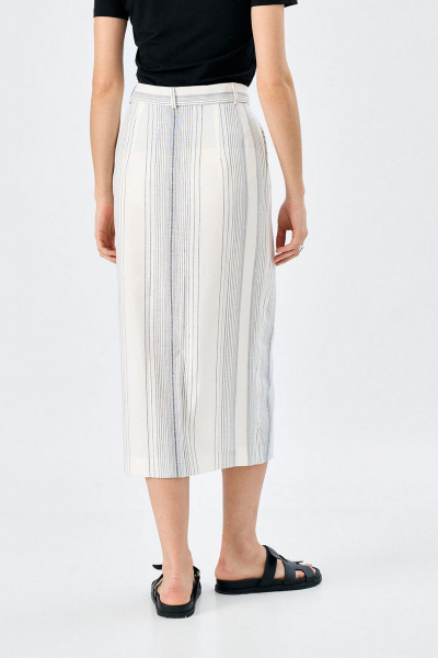 Легкая летняя юбка в полоску из хлопка и текстиля Art Ribbon M3823Y - фото 5