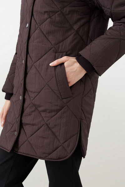 Пальто Nelva 0096 шоколадный - фото 5