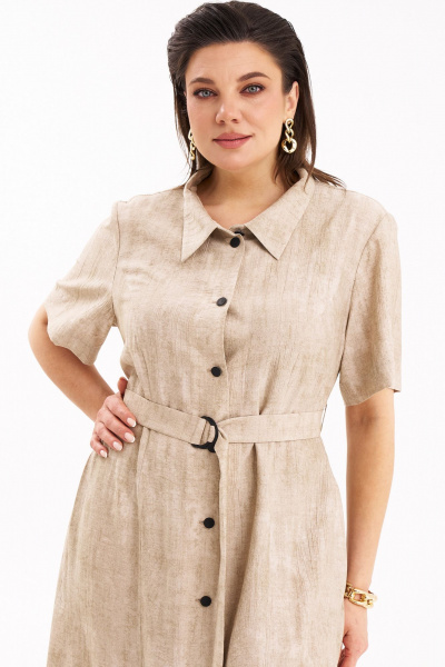 Платье KaVaRi 1114 кремовый - фото 11