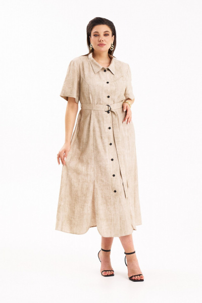 Платье KaVaRi 1114 кремовый - фото 1