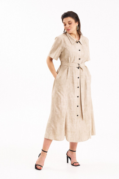 Платье KaVaRi 1114 кремовый - фото 4