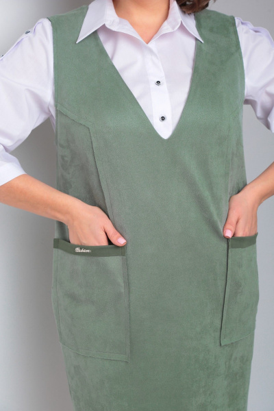 Блуза, сарафан ZigzagStyle 510 светло-зеленый - фото 6