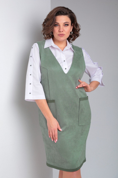 Блуза, сарафан ZigzagStyle 510 светло-зеленый - фото 5