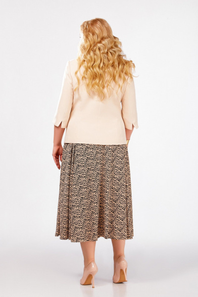 Жакет, платье Swallow 825 светло-бежевый - фото 3