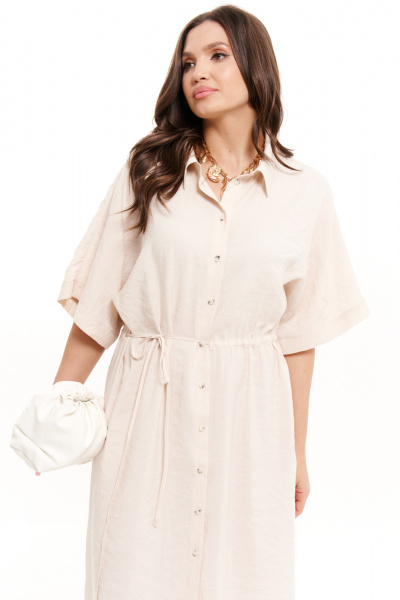 Платье Панда 18580 бежевый - фото 3