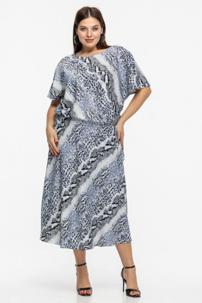 Блуза, юбка Avila 0775 светло-серый - фото 4