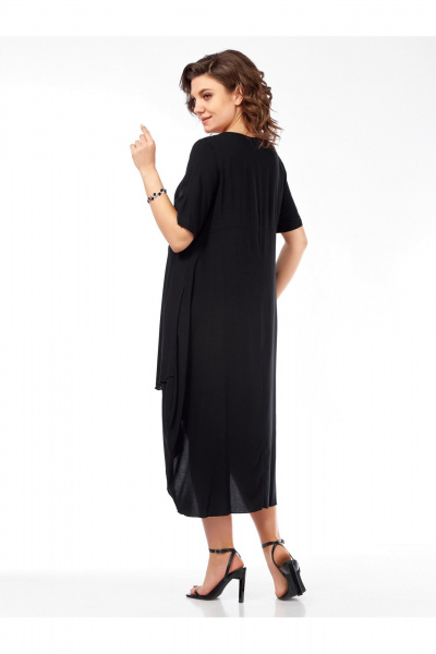 Платье бохо из вискозы с коротким рукавом Медея и К 2241 черный - фото 8