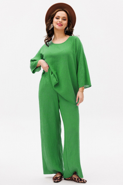Блуза, брюки Anastasia 1213 зеленый - фото 2