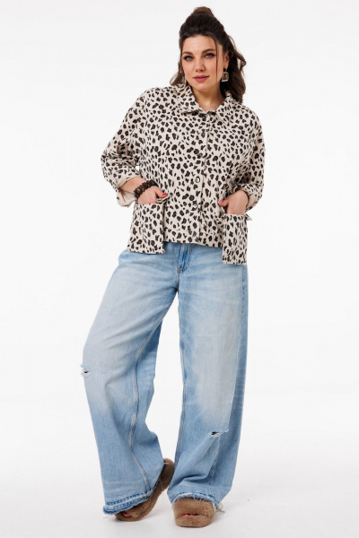 Жакет Anelli 1528 песочные_пятна - фото 2