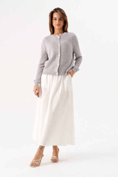 Жакет Romgil РВ0212-ХЛ4 светло-серый - фото 6