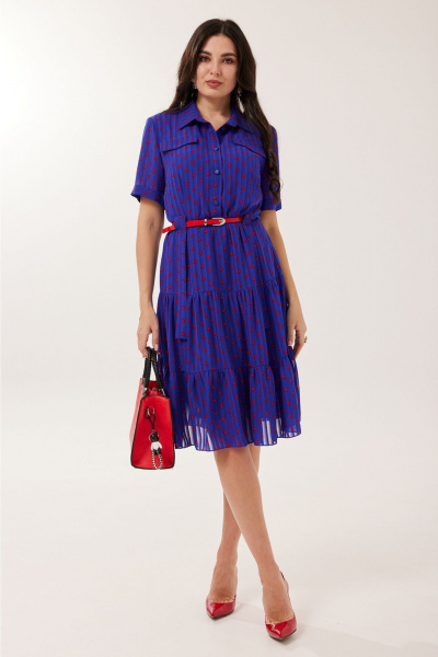 Платье Твой имидж 2121 синий_горошек - фото 3