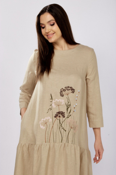 Платье MALI 424-006 темно-бежевый - фото 6