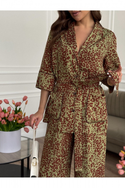 Блуза, брюки Dilana VIP 2092 леопардовый_принт - фото 9
