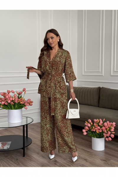Блуза, брюки Dilana VIP 2092 леопардовый_принт - фото 7