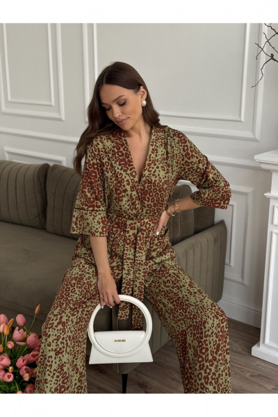 Блуза, брюки Dilana VIP 2092 леопардовый_принт - фото 6