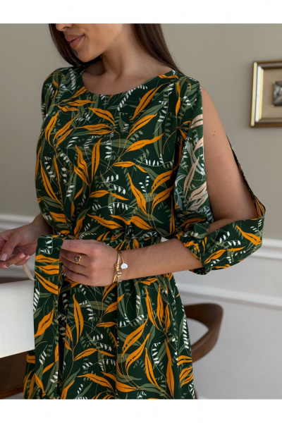 Платье Dilana VIP 2093 зеленый_принт - фото 10