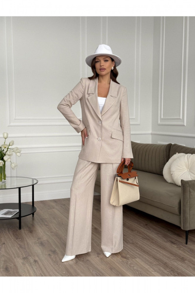 Брюки, жакет Dilana VIP 1992 песок - фото 1